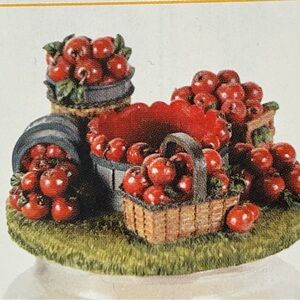 ***Home Interiors Apple Basket Large Candle Capper- Red and Green